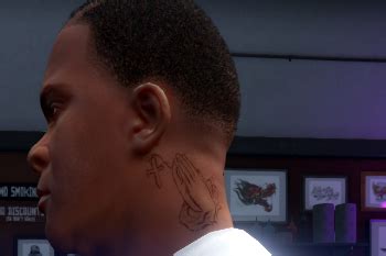 Franklin cut neck tattoos Form the official artwork - GTA5-Mods.com