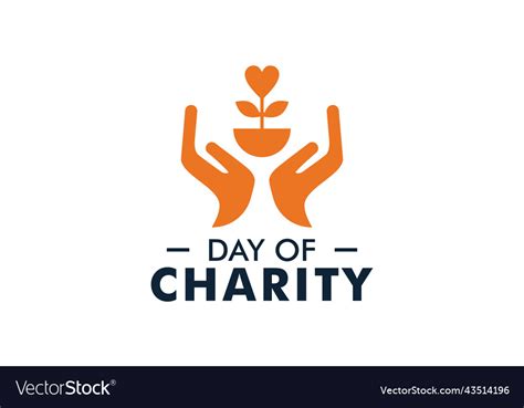 International day of charity logo Royalty Free Vector Image