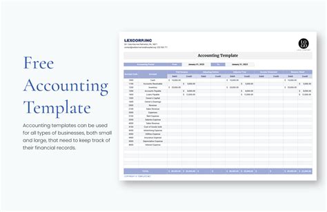 Free Accounting Template - Download in Word, Google Docs, Excel, Google ...