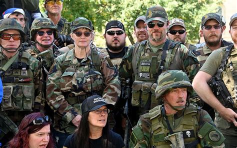 Militias, far-right groups recast selves as mainstream at Lansing gun ...