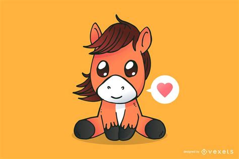 Cute Horse Cartoon - Vector Download