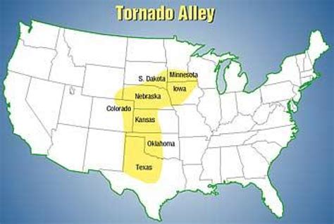 Us Tornado Alley Map