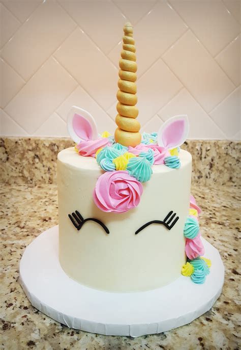 Bright Unicorn Cake - Four Oaks Bakery