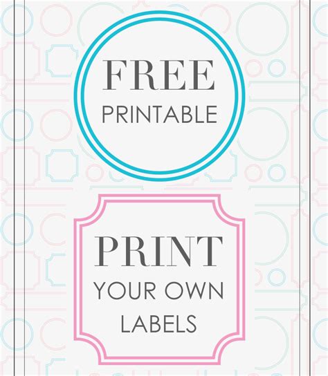 Print Your Own Labels [Free Printable] - Monica Bachvarova | Graphic Designer | Labels ...