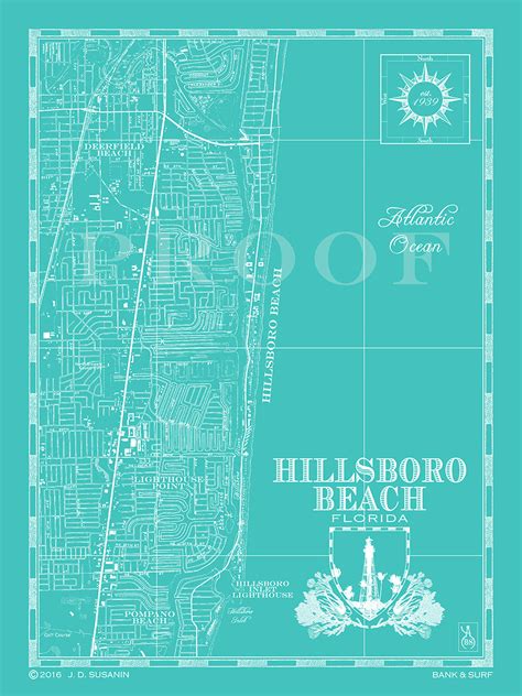 Map of Hillsboro Beach, FL | Custom maps | Bank and Surf