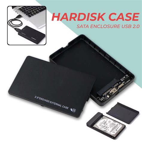 Casing Harddisk 2.5 HDD SATA Enclosure USB 2.0 - U25Q7 - Black ...