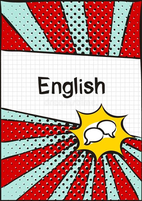 Cover for a School Notebook or English Textbook Stock Vector ...