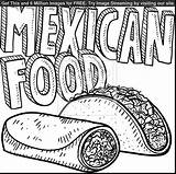 Mexican Food Coloring Pages sketch template