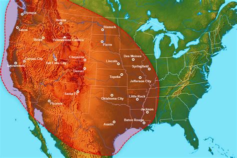 If Yellowstone Erupts Map - London Top Attractions Map