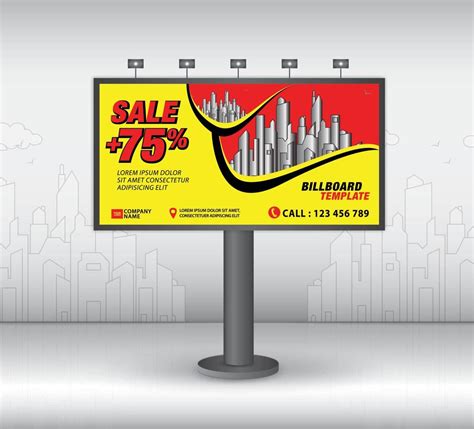 Billboard template design, banner design template 7924459 Vector Art at ...