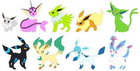 Shiny eeveelutions by ayang888 on DeviantArt