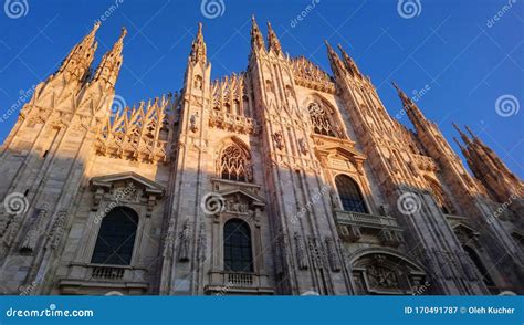 Duomo Cathedral, Milan Italy, Sunset Stock Image - Image of cathedral, milan: 170491787