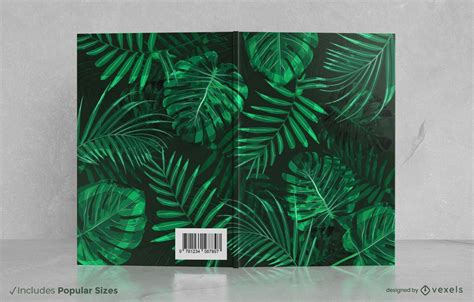 Tropical Leaves Book Cover Design Vector Download