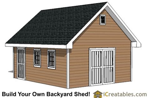 16x20 Traditional Shed Plans | Build Your Own Large Shed | Shed design, Free shed plans ...