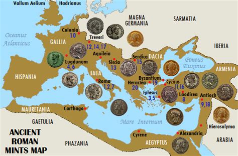 Roman Map of Mints | Roman empire map, Roman history, Ancient roman coins