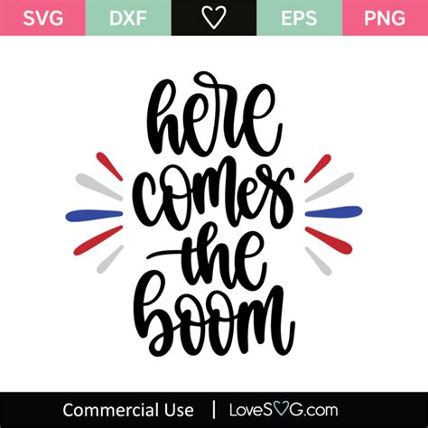 Here Comes The Boom SVG Cut File - Lovesvg.com