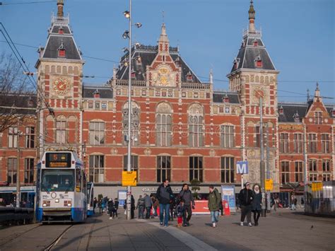 Central Station Amsterdam editorial image. Image of tram - 37911430