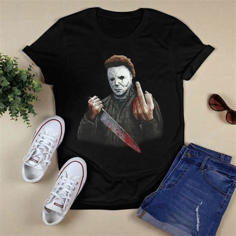 Michael Myers Halloween Middle Finger Horror Movie Shirt - Wenigos