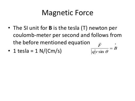 Magnetic force