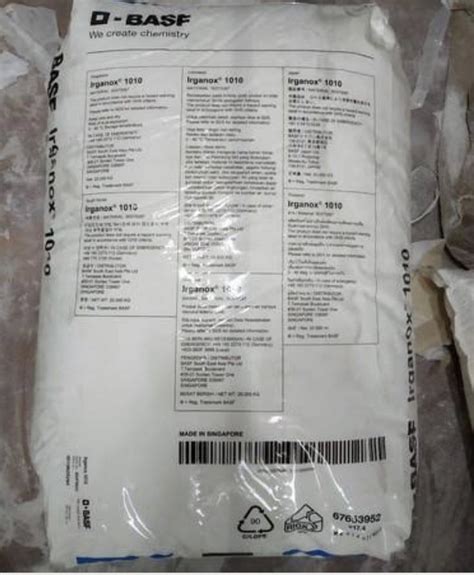 Irganox 1010,1076,168,215,770,944,2020 Basf, For RUBBER, 25 kg Bag at Rs 380/kg in New Delhi