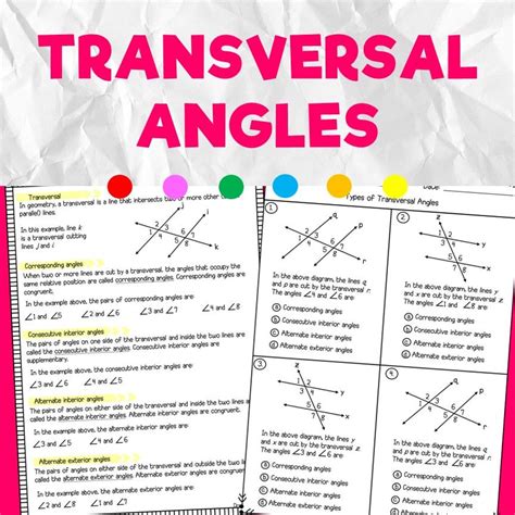 Transversal Angles | Alternate interior angles, Middle school math, Angles