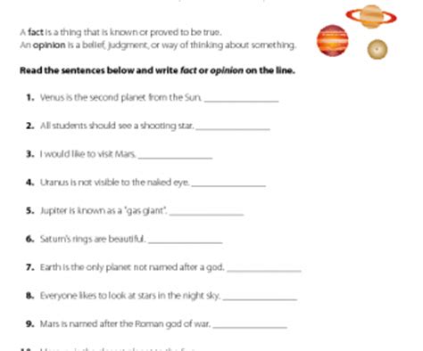 Earth Space Science Worksheets