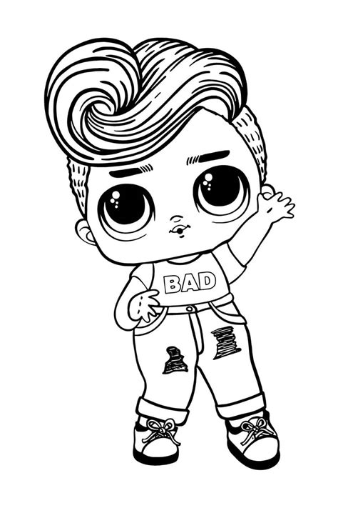 Punk Boi LOL Boys Coloring Page - Free Printable Coloring Pages for Kids