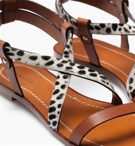 COMBINED ANIMAL PRINT SANDAL - View all - Shoes - WOMEN - United Kingdom | Printed sandals ...