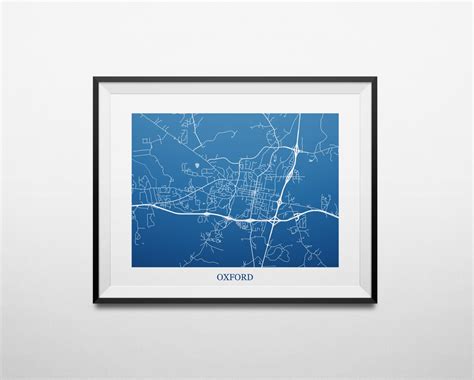 Oxford Mississippi Abstract Street Map Print