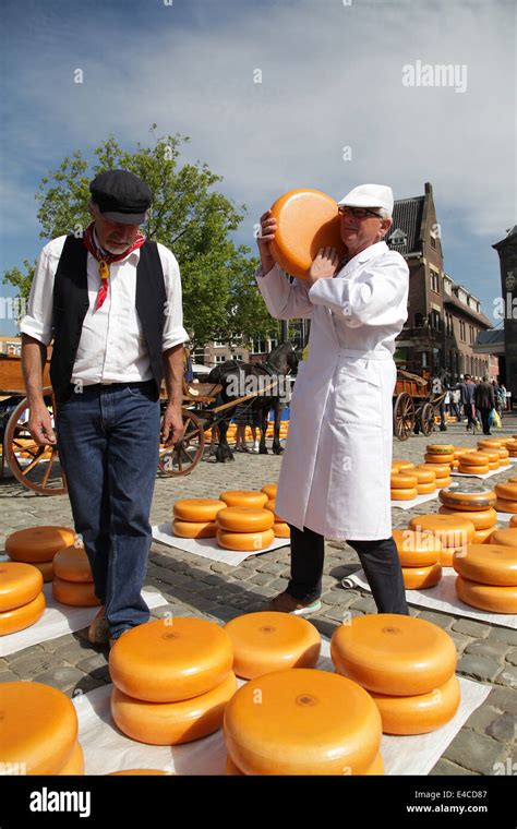 Gouda Cheese.Cheese market.Holland.Netherlands.Dutch Cheese.Tourism ...