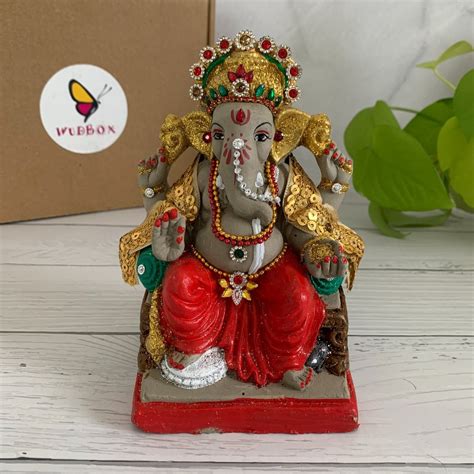 Eco Friendly Decorative Clay Ganesha Idol, Home at Rs 480/piece in ...