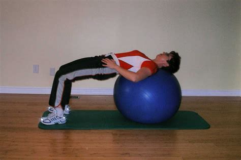 How to Lie on and Exercise Ball