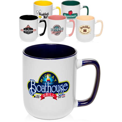 Promotional Coffee Mugs – 16 oz. Kelher Two-Tone Ceramic Coffee Mugs