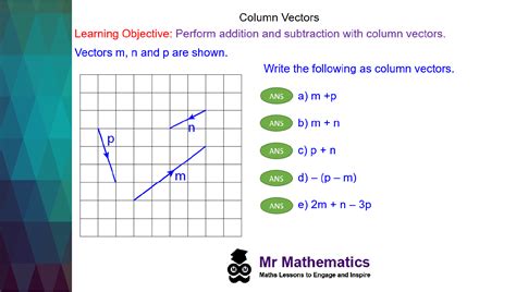 Writing a Single Column Vector - Mr-Mathematics.com