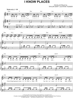 "I Know Places" Sheet Music - 8 Arrangements Available Instantly - Musicnotes