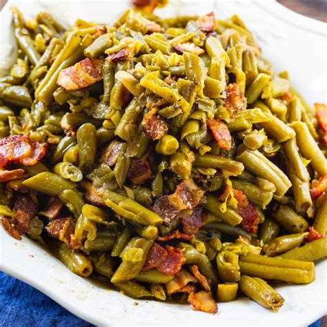 Crock Pot Buttery Bacon Green Beans - Spicy Southern Kitchen