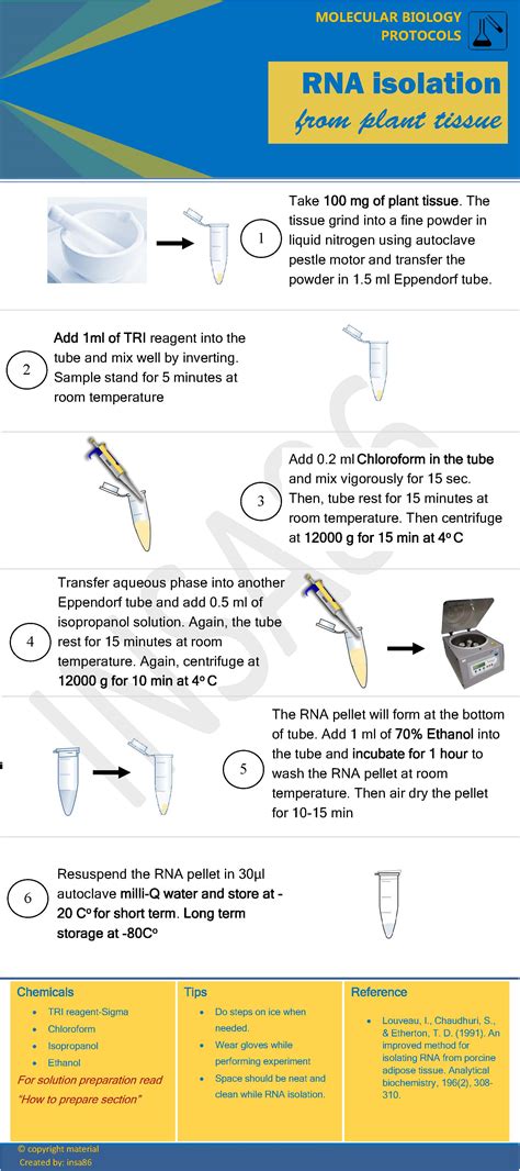 RNA isolation using TRIZOL sigma reagent from plant tissue