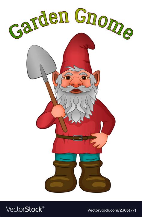 Cartoon garden gnome Royalty Free Vector Image