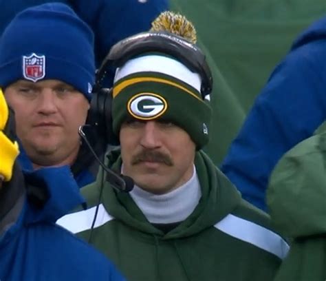 Aaron Rodgers killing the mustache game | Larry Brown Sports