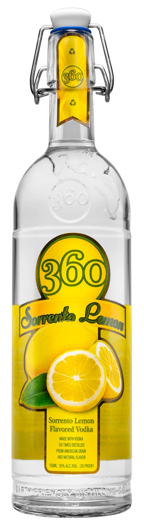 360 Sorrento Lemon Flavored Vodka | 360 Eco-Friendly Vodka