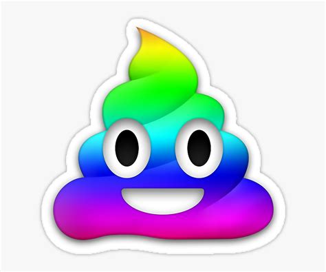 Emoji Emoticonos Whatsapp Rainbow Png Rainbow Poop - Rainbow Poop Emoji Png , Free Transparent ...