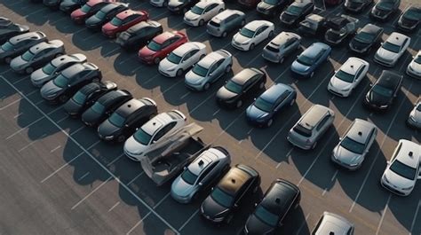 Premium AI Image | A parking lot full of cars with a sign that says'car ...