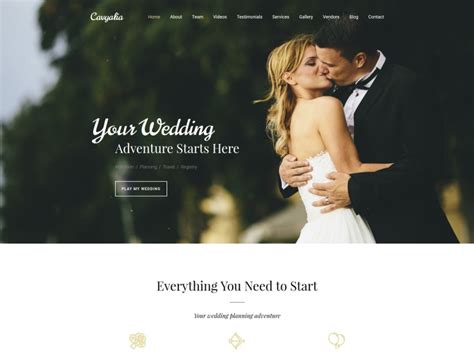 Wedding Planner Website Design - Cavyalia | TemplateMonster