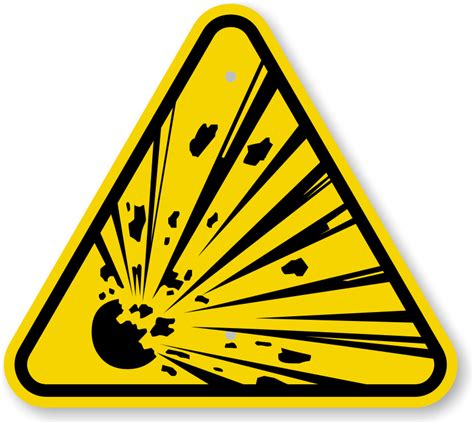 ISO Explosive Material Warning Sign Symbol - Best Prices, SKU: IS-2003 - MySafetySign.com