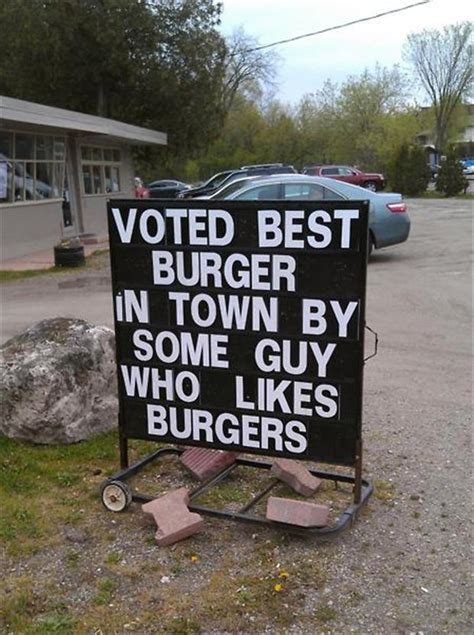 4 best burger in town, funny signs - Dump A Day