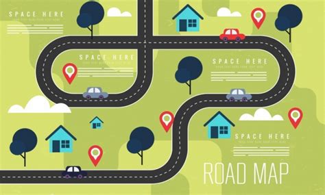 Road map to destination topview vectors free download graphic art designs