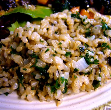 Julia's (Vegan) Kitchen: Herbed Short-Grain Brown Rice