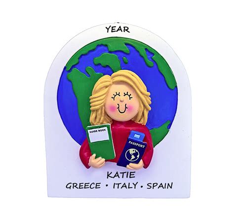 Personalized World Traveler Ornament Personalized Vacation Trip ...