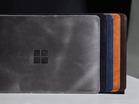 Surface Laptop Studio Case Gray Leather Sleeve Microsoft - Etsy Australia