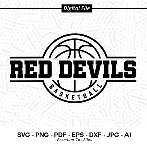 Red Devils, Basketball, Svg, Basketball SVG PNG, Red Devil Basketball, Red Devil, Cheer Svg ...